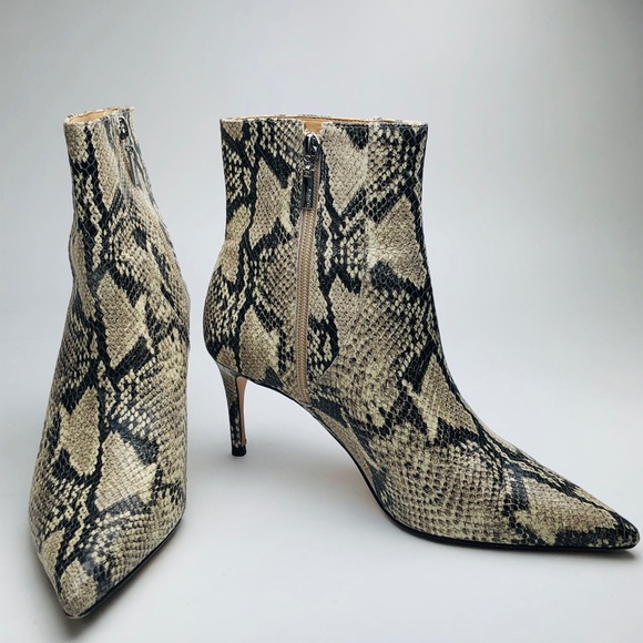 SCHUTZ Ankle Boots Snake Skin Sz 8.5 - Picture 3 of 9